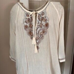 Tommy Bahama - Cotton Embroidered Tunic - XL